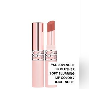 YSL LOVENUDE LIP BLUSHER SOFT BLURRING LIP COLOR 7 ILICIT NUDE